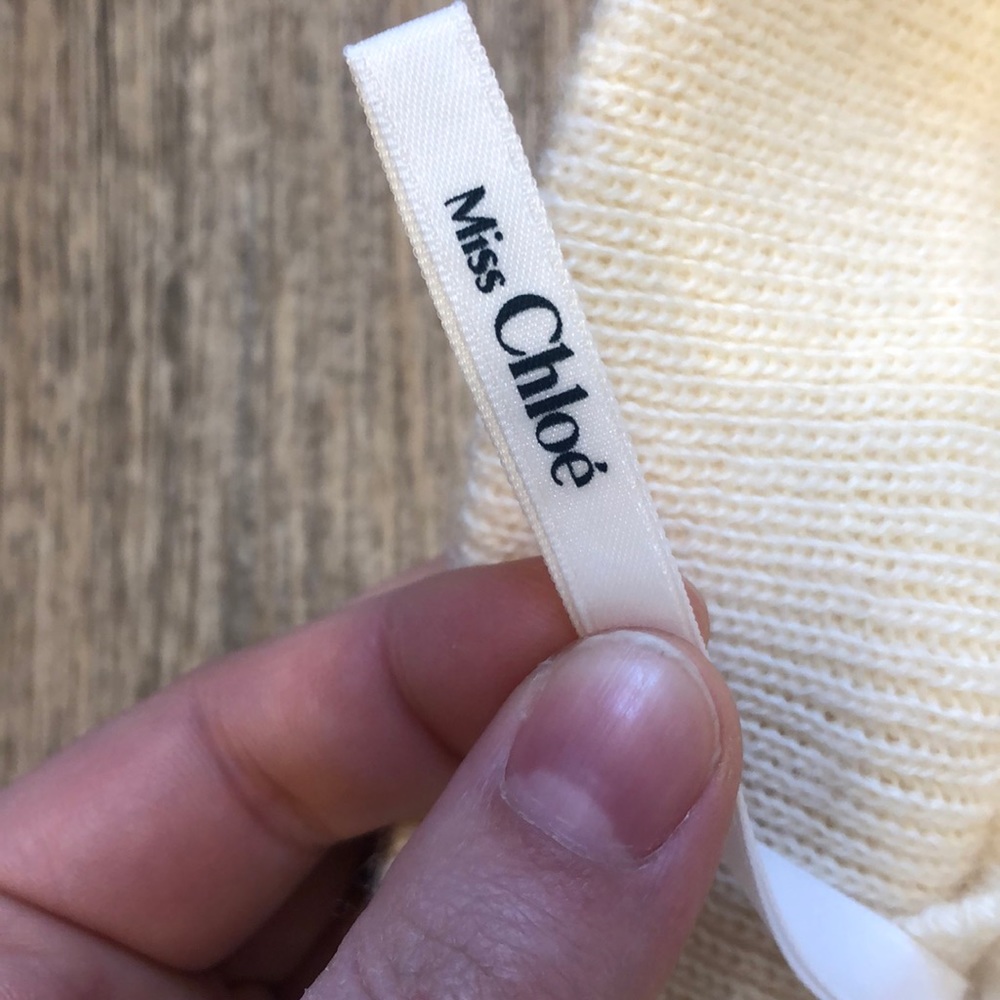 Miss Chloe Cream Cable Knit Lined Skirt - Picture 8 of 8
